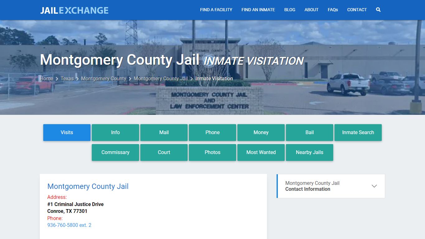 Inmate Visitation - Montgomery County Jail, TX - Jail Exchange